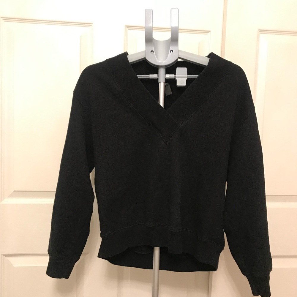 Ag Black V-Neck Sweater M